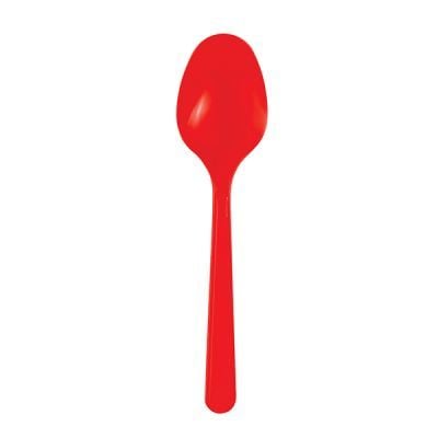 Plastik Kırmızı Kaşık 24 LÜ