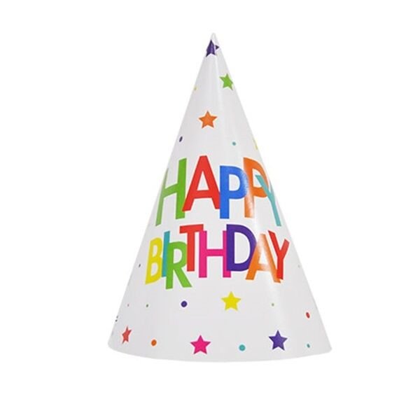 Karton Happy Birthday Parti Şapkası