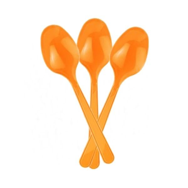 Plastik Turuncu Kaşık 24 Adet
