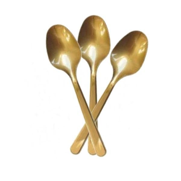 Plastik Gold Kaşık 24 Adet