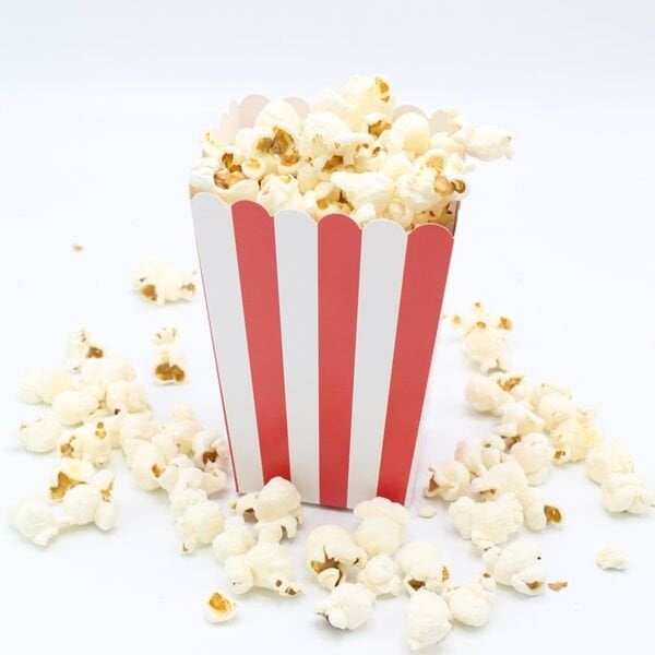 Kırmızı Çizgili Popcorn Kutusu 8 Adet