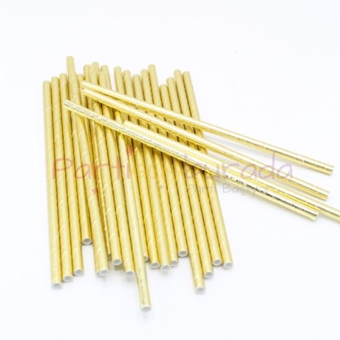 Gold Kağıt Pipet 24 Adet