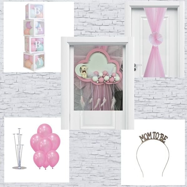 Kız Bebek Doğum Odası Süsleme Seti