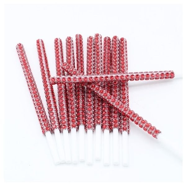 Taşlı Kırmızı Kek Pops Çubuğu 12 li