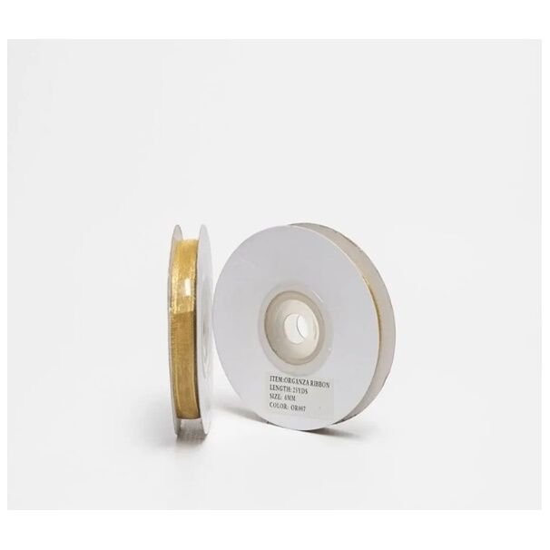 Altın Sarı Organze Kurdela 6 mm 22 mt