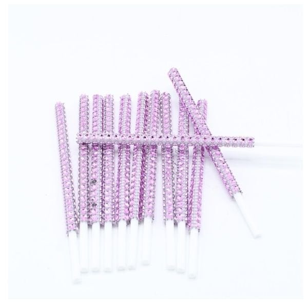 Taşlı Pembe Kek Pops Çubuğu 12 li