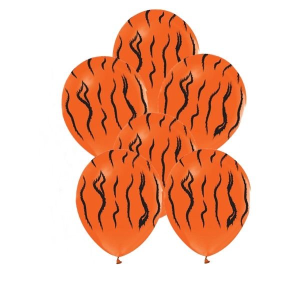Turuncu Kaplan Desenli Safari Balon 10 Adet