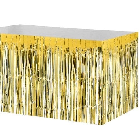Saçaklı Gold Masa Eteği