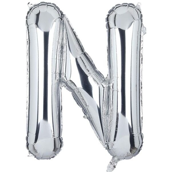 Folyo Gümüş N Harf Balon 100 cm