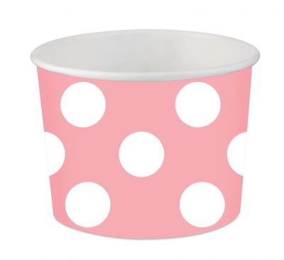 Pembe Puanlı Karton Kase 5 Adet