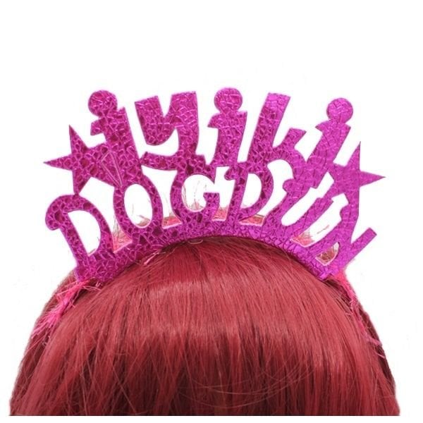 Metalik Eva Fuşa İyiki Doğdun Taç