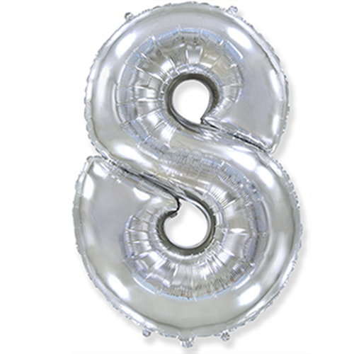 Folyo Gümüş 8 Balon 40 cm
