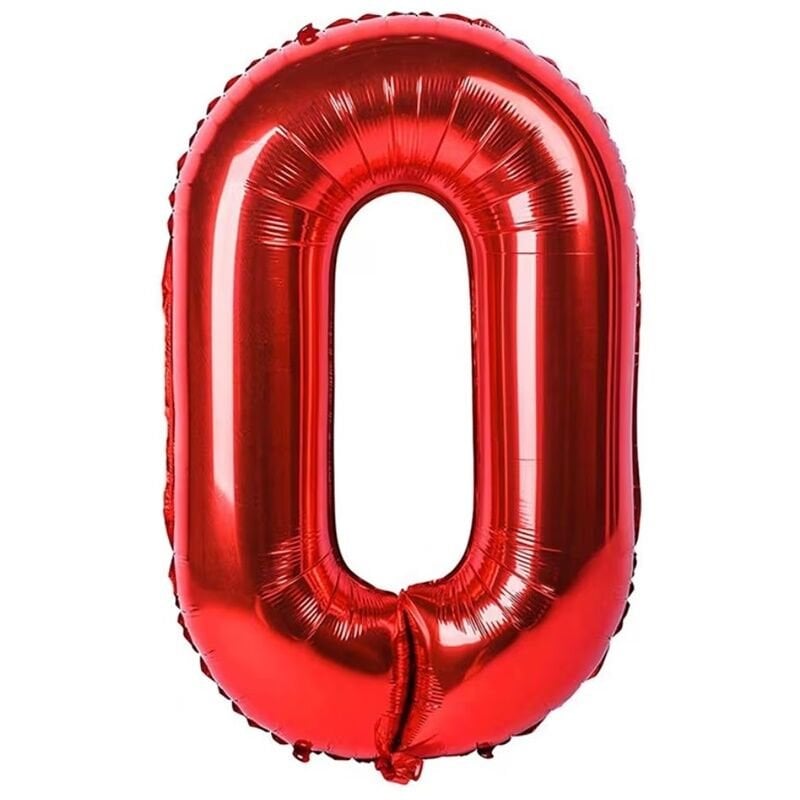 Folyo Rakam Kırmızı 0 Balon 40 inc