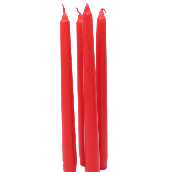 Kırmızı Şamdan Mum 4 Adet