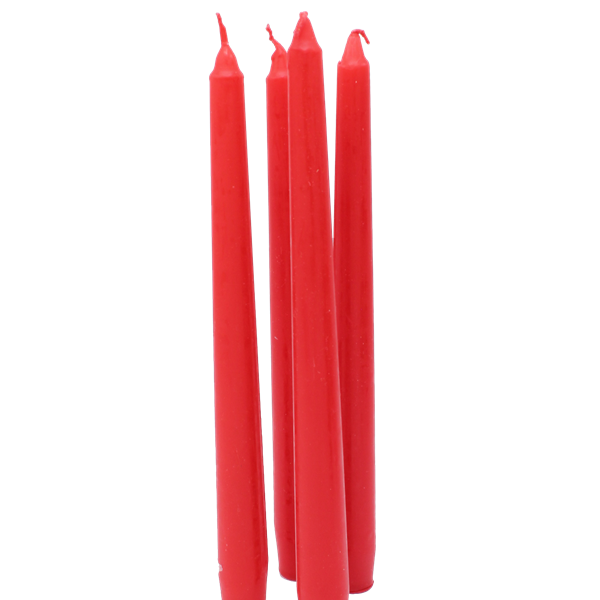 Kırmızı Şamdan Mum 4 Adet