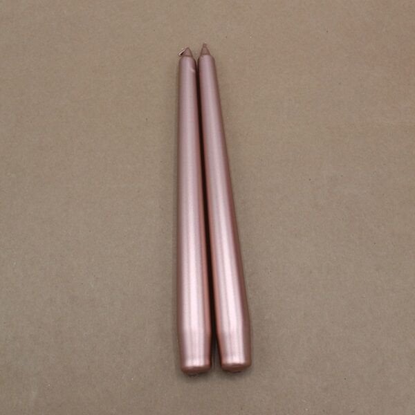 Yaldızlı Bakır Şamdan Mum 2 Li