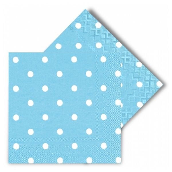 Puanlı Açık Mavi Peçete16 lı