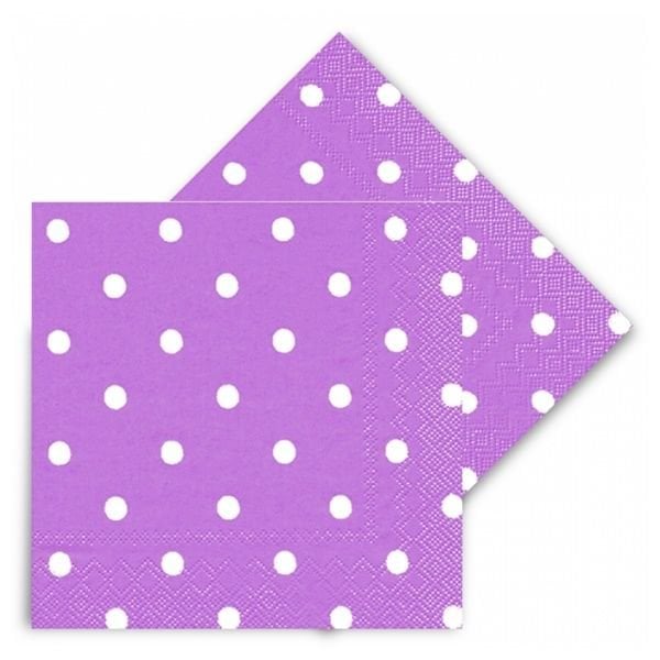 Puanlı Mor Peçete 16 lı