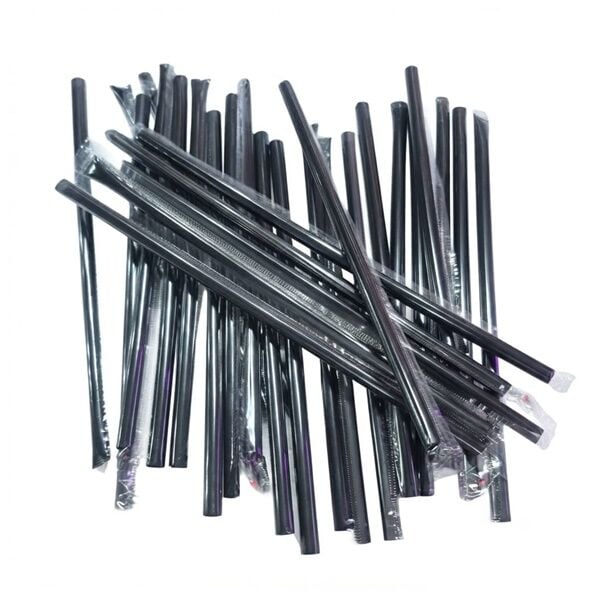 Plastik Jelatinli Siyah Pipet 100 Adet