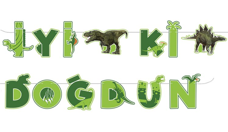 Vahşi Jurassik Dinazor İyiki Doğdun Yazı