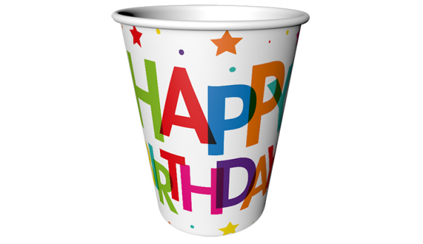 Happy Birthday Bardak 8 Adet
