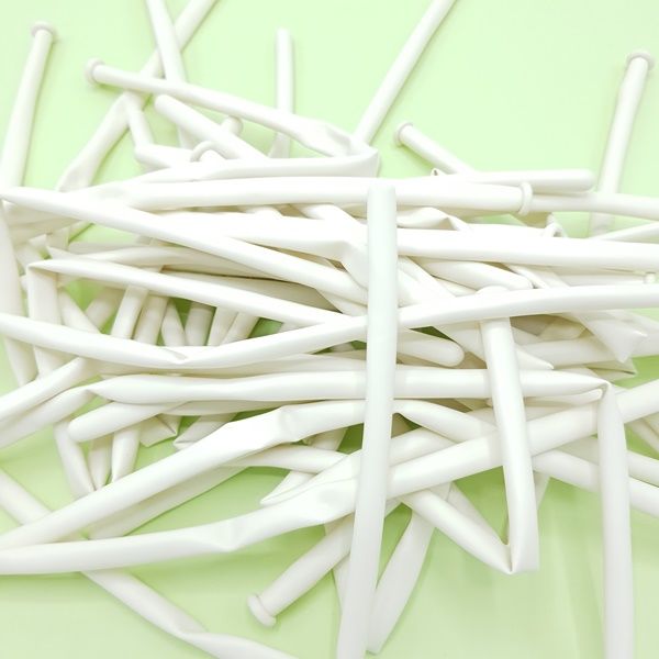 Beyaz Sosis Balon 10 Adet