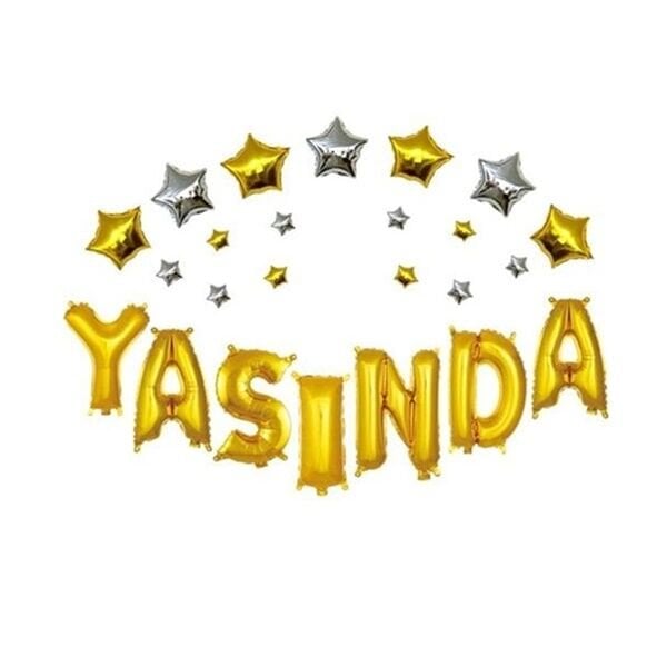 Folyo Gold Yaşında Balon Yazı