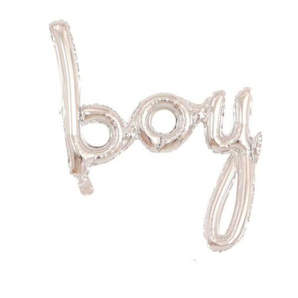 Folyo Gümüş Boy Balon Yazı