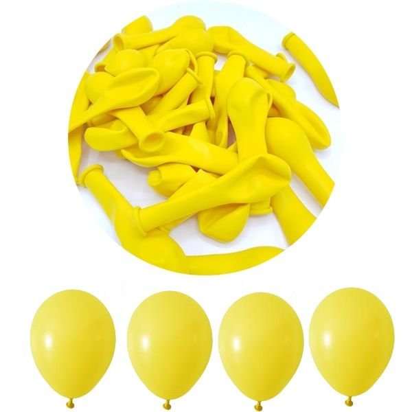 Pastel Mini Sarı Balon 5 inc 10 Adet