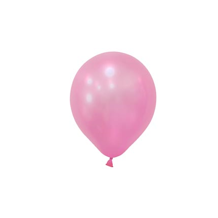 Metalik Mini Pembe Balon 5 İnc 10 Adet