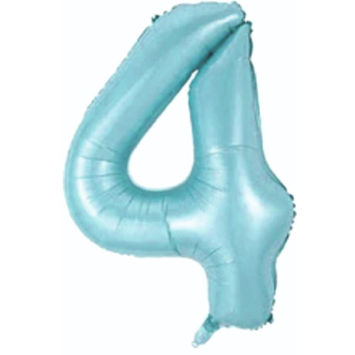 Folyo Açık Mavi Rakam 4 Balon 76 cm