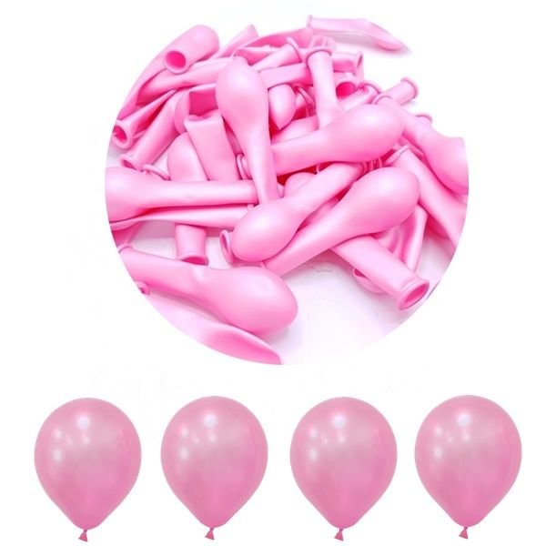 Metalik Mini Pembe Balon 5 İnc 10 Adet