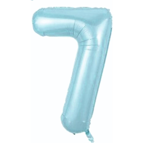 Folyo Açık Mavi Rakam 7 Balon 76 cm