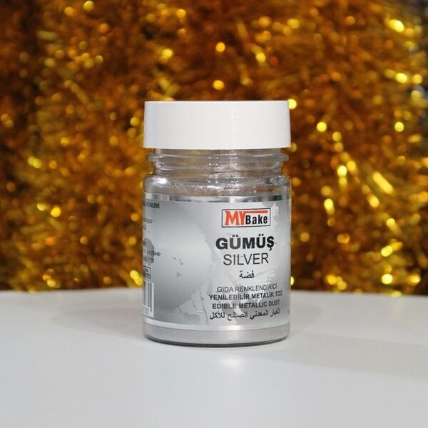 Simli Gümüş Toz Gıda Boyası 10 Gr