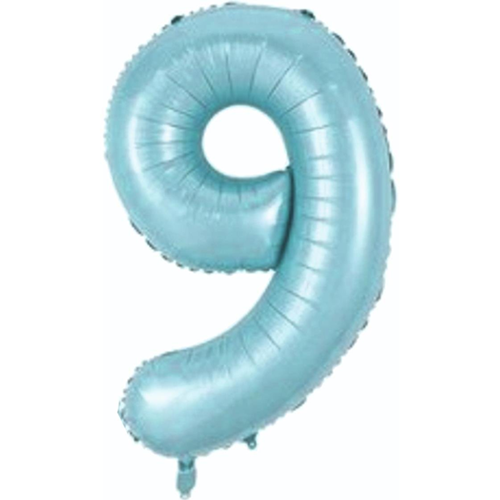 Folyo Açık Mavi Rakam 9 Balon 76 cm