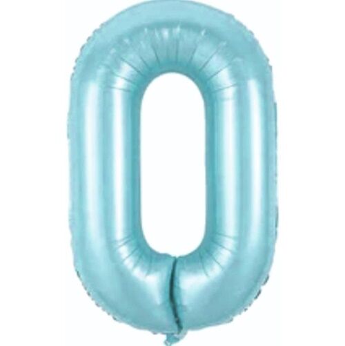 Folyo Açık Mavi Rakam 0 Balon 76 cm