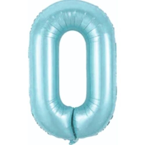 Folyo Açık Mavi Rakam 0 Balon 76 cm