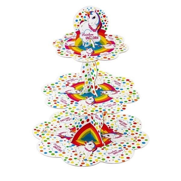 Puanlı Unicorn Kek Standı 3 Katlı