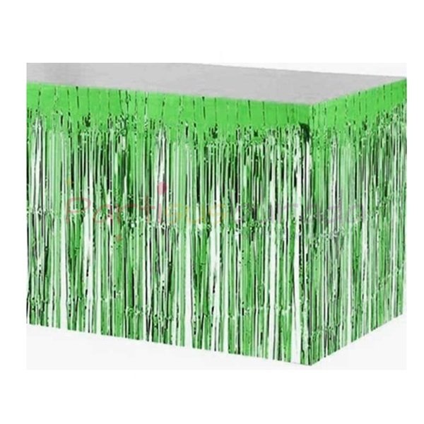 Saçaklı Yeşil Masa Eteği