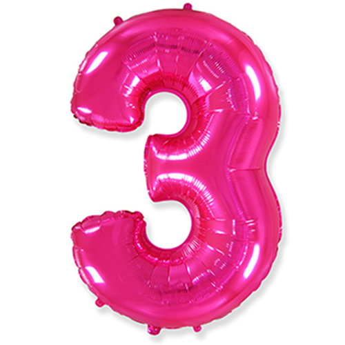 Folyo Fuşya 3 Yaş Balon 82 cm