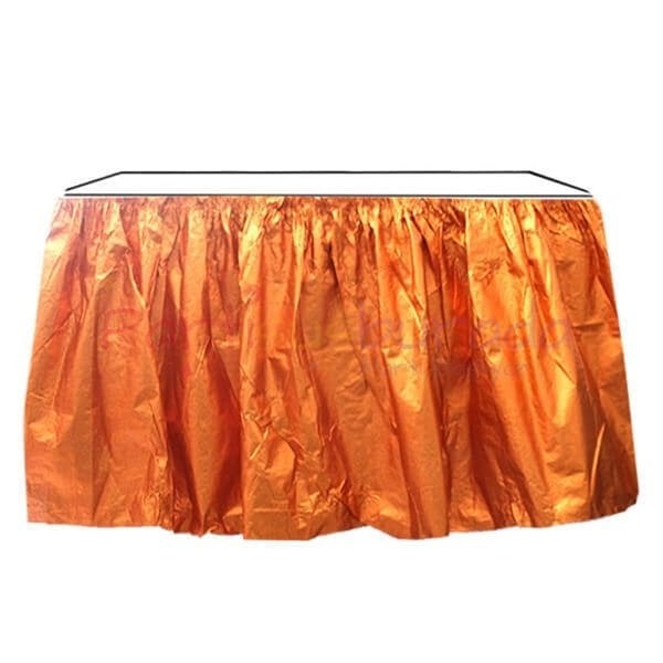 Metalize Turuncu Masa Eteği