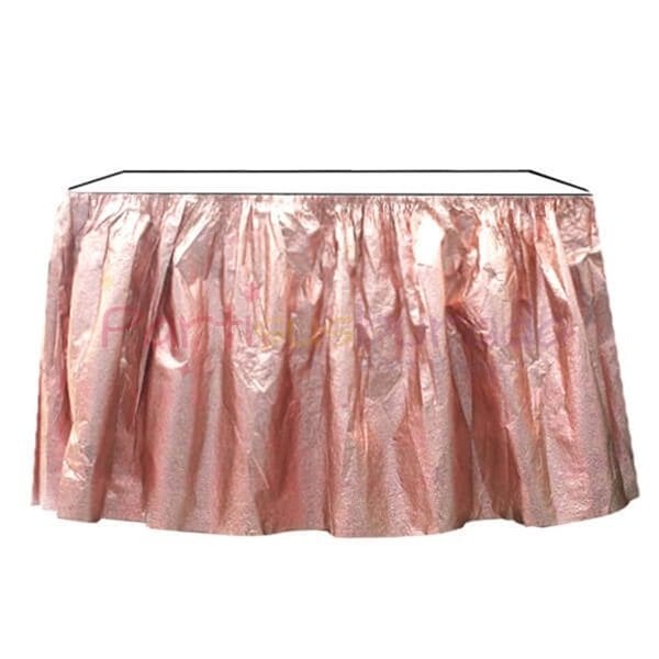 Metalize Rose Gold Masa Eteği