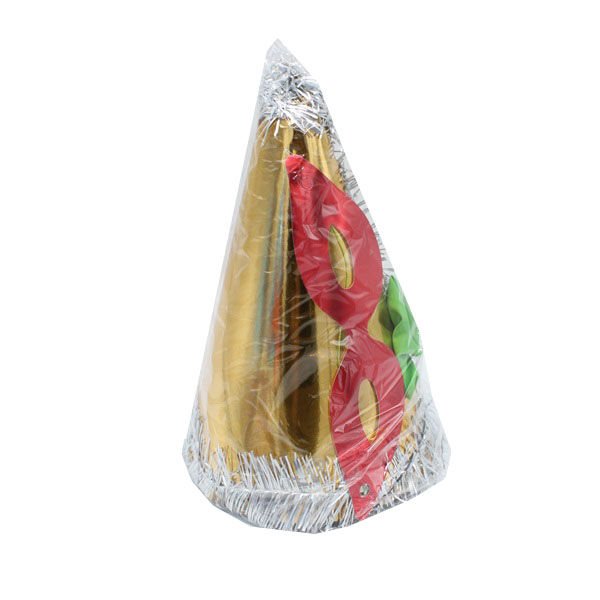 Gold Karton Katyon Şapka Set