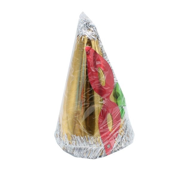 Gold Karton Katyon Şapka Set