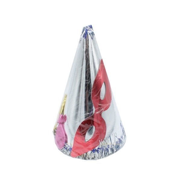 Karton Gümüş Katyon Şapka Set