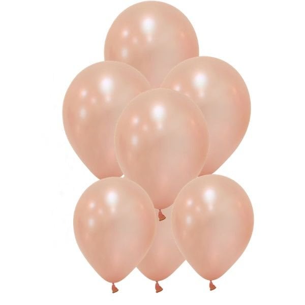 Metalik Rose Gold Balon 10 Adet