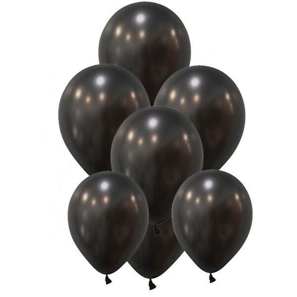 Metalik Siyah Balon 10 lu