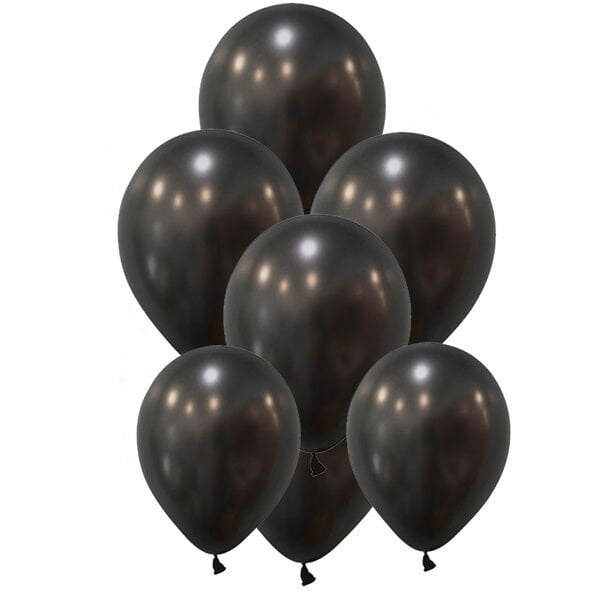Siyah Metalik Balon 10 lu