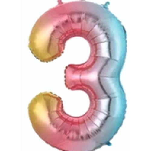 Folyo Renkli 3 Yaş Balon 76 cm